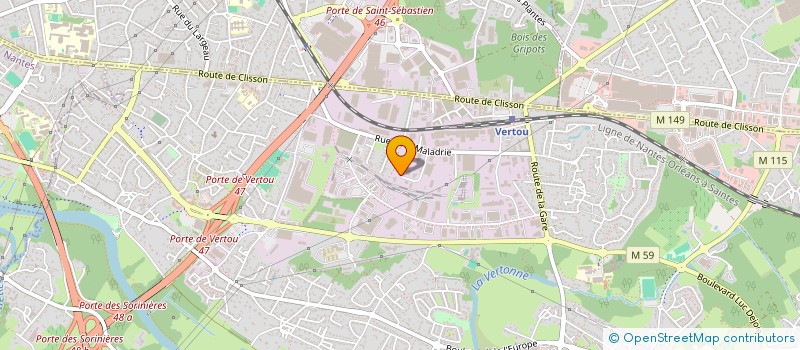 localisation de l'entreprise VERTHUIS  VERTOU