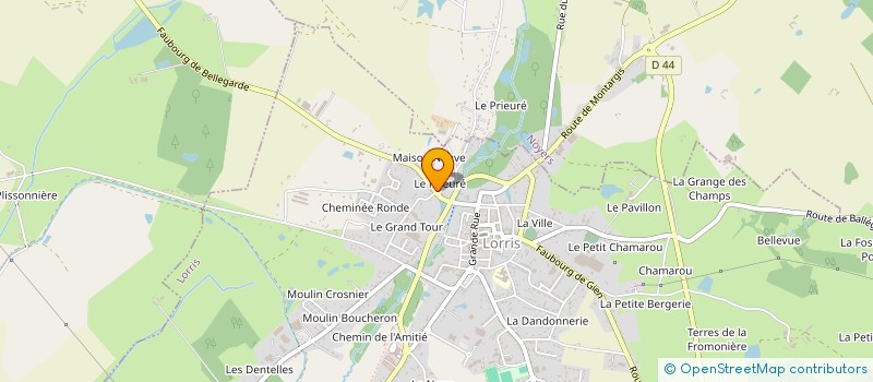 localisation de l'entreprise VERTICAL'ELAGAGE à LORRIS