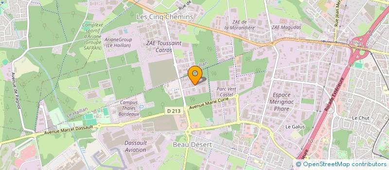 localisation de l'entreprise VERTICAL GROUPE  MERIGNAC