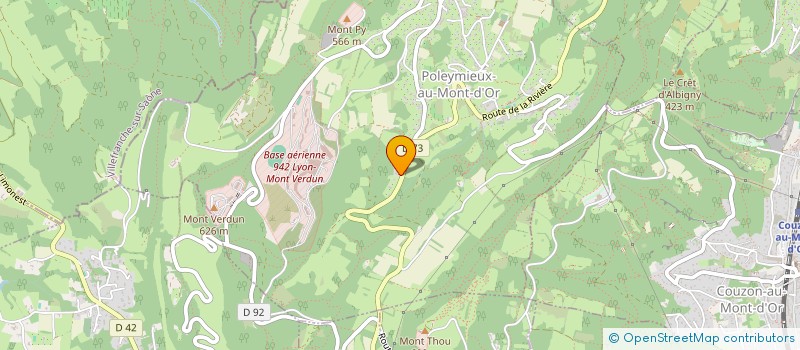 localisation de l'entreprise VERTICALES IMMO  POLEYMIEUX-AU-MONT-D'OR