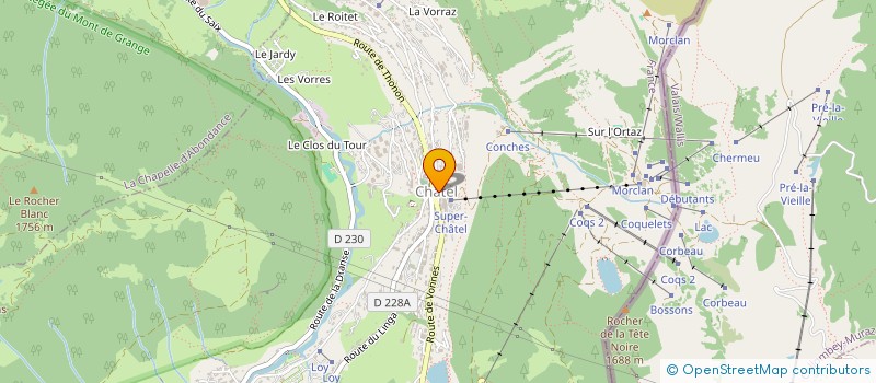 localisation de l'entreprise VERTIGE à CHATEL