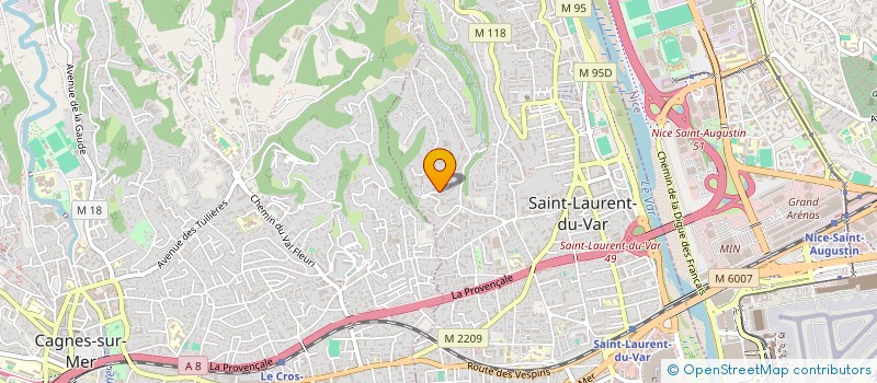 localisation de l'entreprise VERTOP MEDITERRANEE à SAINT-LAURENT-DU-VAR