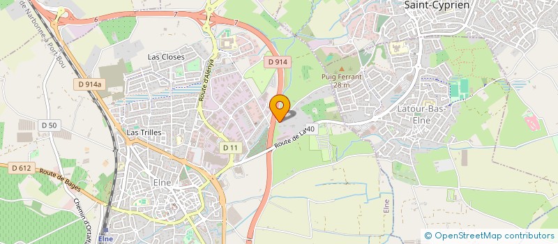 localisation de l'entreprise VERTPOSE à ELNE