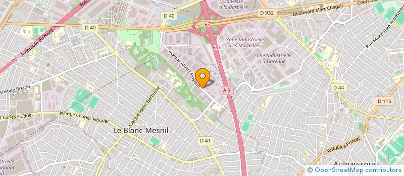 localisation de l'entreprise VERTRAD à LE BLANC-MESNIL