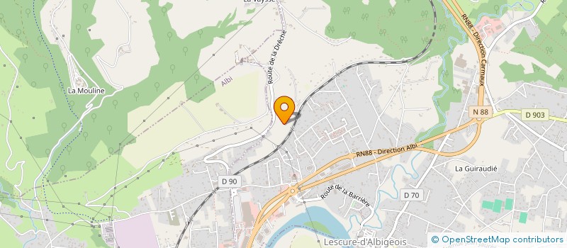 localisation de l'entreprise VERTUALITE CONSEIL ET FORMATION  LESCURE-D'ALBIGEOIS