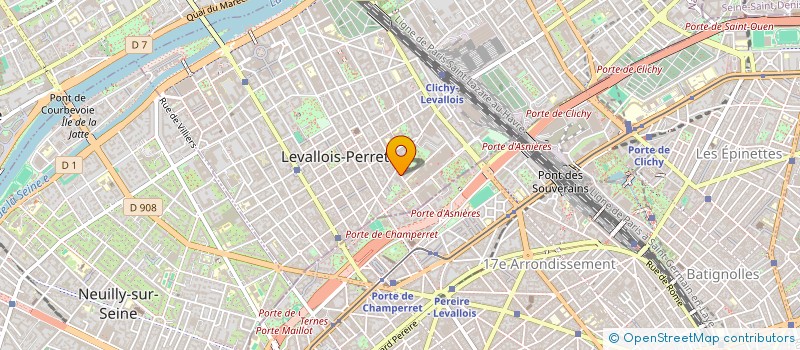 localisation de l'entreprise VERTUOS à LEVALLOIS-PERRET