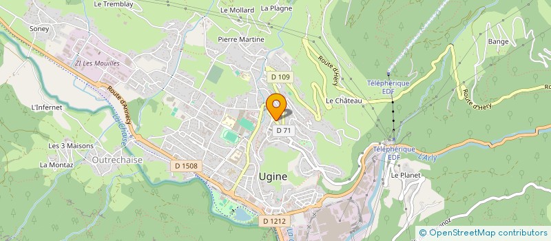localisation de l'entreprise VERTUOSE PAYSAGE  UGINE