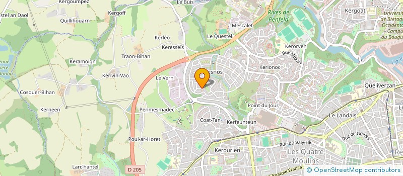 localisation de l'entreprise VERVEUR PERE & FILS  PLOUZANE