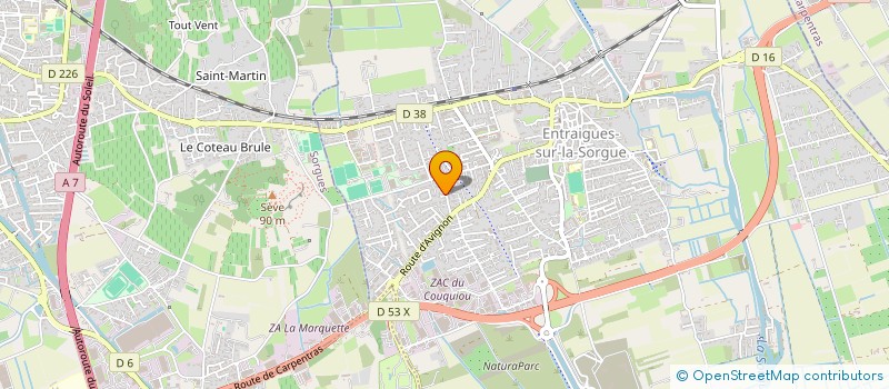 localisation de l'entreprise VERZIER  ENTRAIGUES-SUR-LA-SORGUE