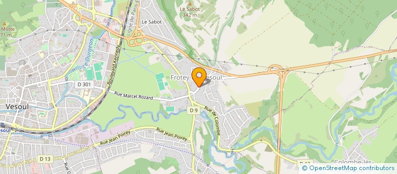 localisation de l'entreprise VESOUL JARDINS à FROTEY-LES-VESOUL