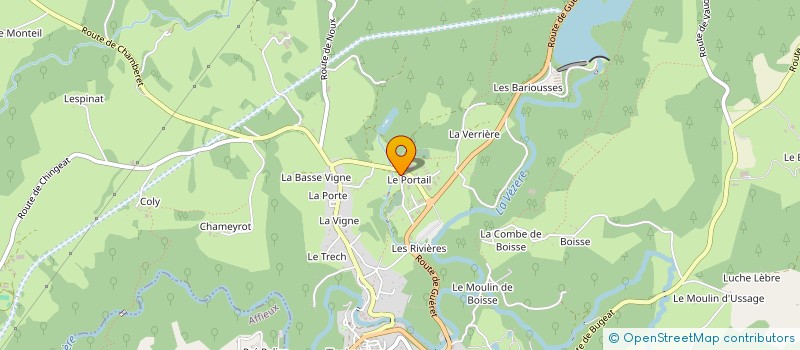 localisation de l'entreprise VESTA à TREIGNAC