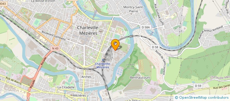 localisation de l'entreprise VESTAF  CHARLEVILLE-MEZIERES