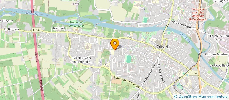 localisation de l'entreprise VESTAK à OLIVET