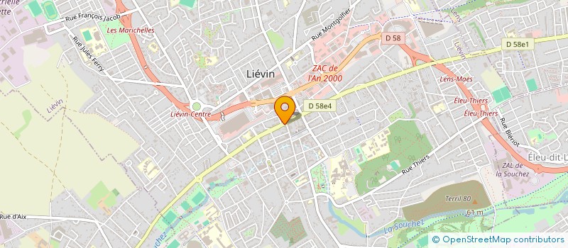 localisation de l'entreprise VESTALI à LIEVIN