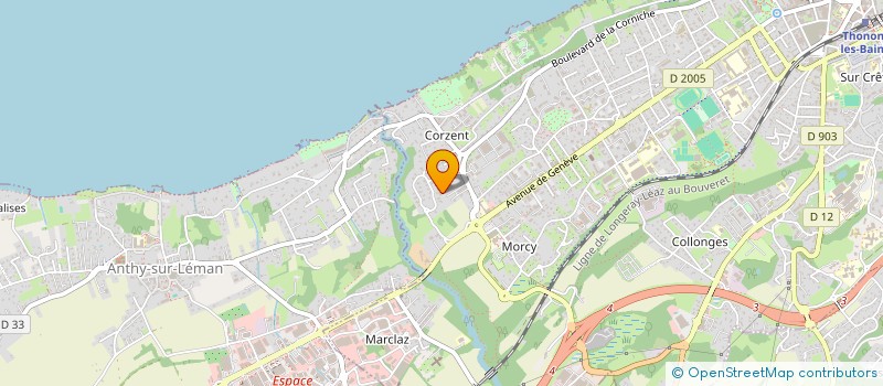 localisation de l'entreprise VESTIAIRE CORPORATE à THONON-LES-BAINS