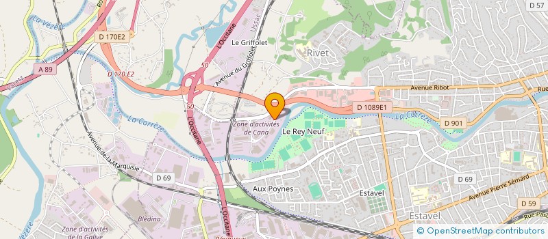 localisation de l'entreprise VET'A I M E à BRIVE-LA-GAILLARDE
