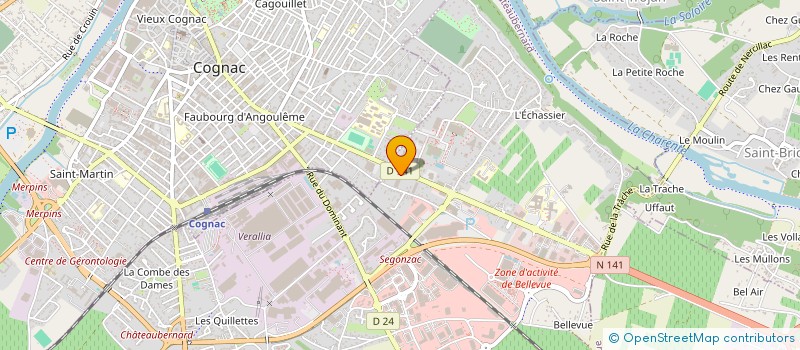 localisation de l'entreprise VET DIFFUSION à CHATEAUBERNARD