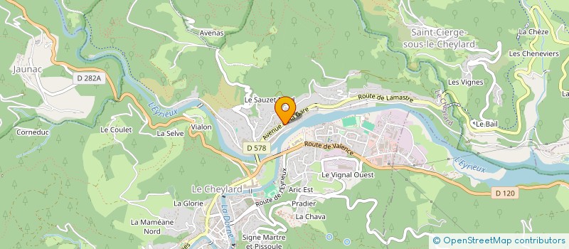 localisation de l'entreprise VET-FABRIQUE SARL à LE CHEYLARD