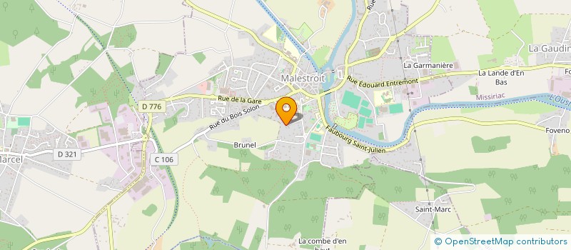 localisation de l'entreprise VET&FUSION  MALESTROIT