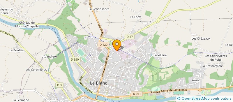 localisation de l'entreprise VET'O'BLANC à LE BLANC