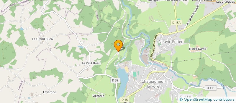 localisation de l'entreprise VET'PUYCHAT à CHATEAUNEUF-LA-FORET