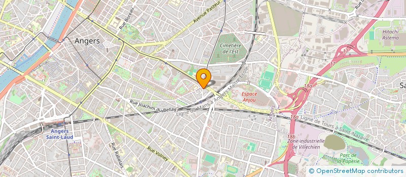 localisation de l'entreprise VETANGERS à ANGERS