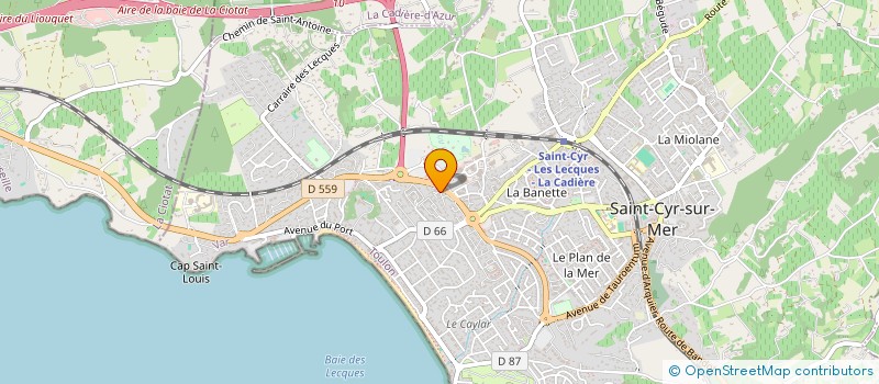 localisation de l'entreprise VETANIMA à SAINT-CYR-SUR-MER