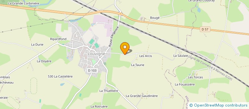 localisation de l'entreprise VETARCIS à LOUVIGNE