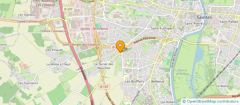 localisation de l'entreprise VETEA à SAINTES