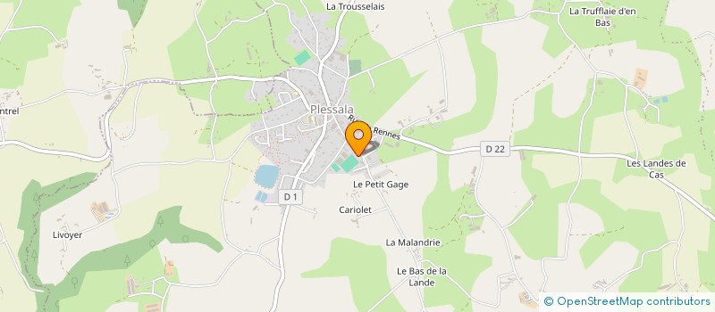 localisation de l'entreprise VETEL F à LE MENE