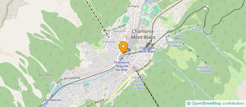 localisation de l'entreprise VETEMENT - SPORT - DIFFUSION à CHAMONIX-MONT-BLANC