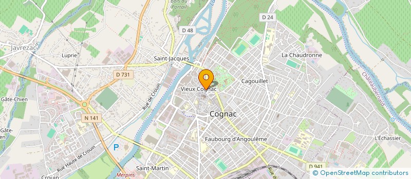 localisation de l'entreprise VETEMENTS GAUDRY à COGNAC