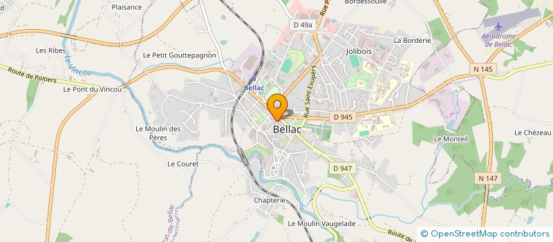 localisation de l'entreprise VETEMENTS GIL à BELLAC