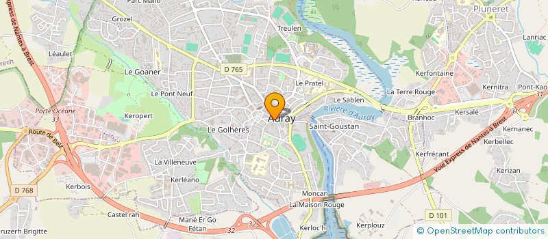localisation de l'entreprise VETEMENTS JOUBARD à AURAY