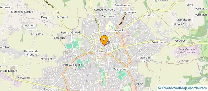 localisation de l'entreprise VETEMENTS L HOSTIS à LESNEVEN