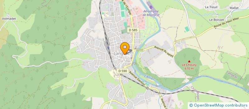 localisation de l'entreprise VETEMENTS RUSEK à LANGEAC
