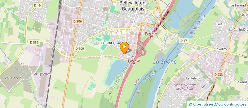 localisation de l'entreprise VETERANS FOOT 3 RIVIERES  BELLEVILLE-EN-BEAUJOLAIS