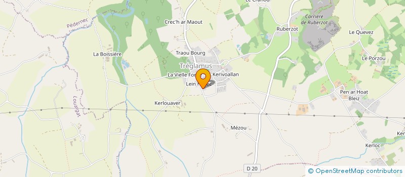 localisation de l'entreprise VETERANS TREGLAMUS-LOUARGAT FOOT  TREGLAMUS