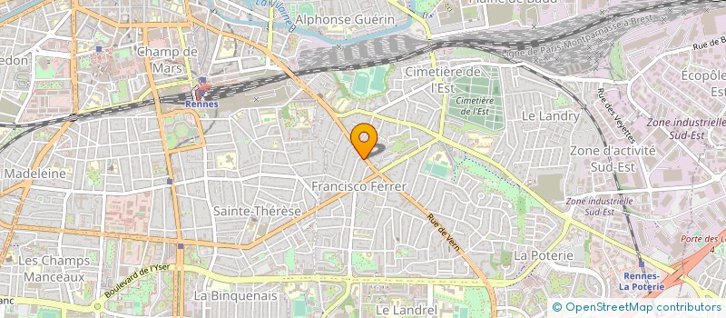 localisation de l'entreprise VETERINAIRE BOUHARAOUA & NEVEU  RENNES