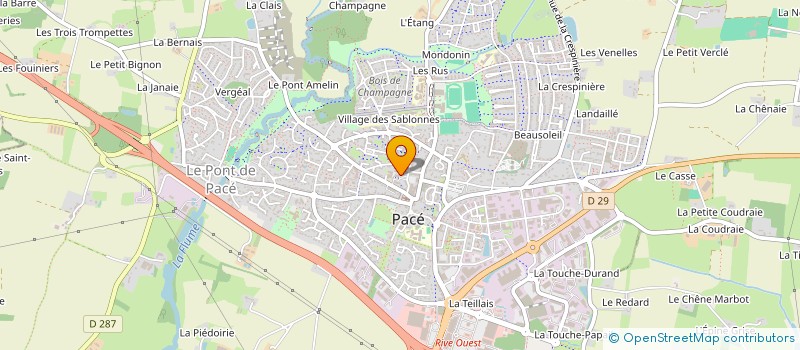 localisation de l'entreprise VETERINAIRE DE L'HERMINE à PACE