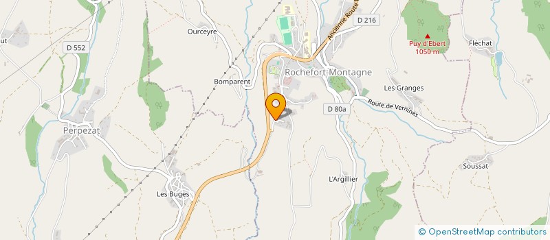 localisation de l'entreprise VETERINAIRE DES MONTS DORE  ROCHEFORT-MONTAGNE