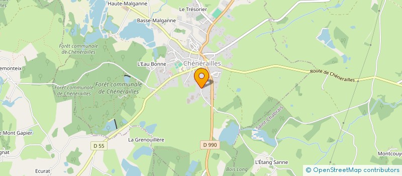 localisation de l'entreprise VETERINAIRE DU NORD CREUSOIS à CHENERAILLES