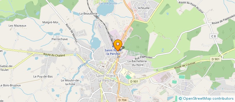 localisation de l'entreprise VETERINAIRES D'ARSONVAL à SAINT-YRIEIX-LA-PERCHE