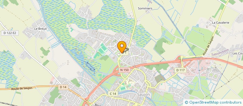 localisation de l'entreprise VETERINAIRES DE LA LANDE à SAUJON