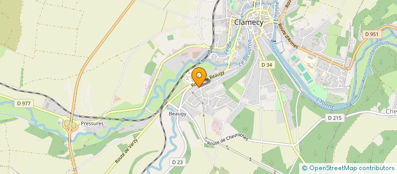 localisation de l'entreprise VETERINAIRES DES VAUX D'YONNE - SAS à CLAMECY