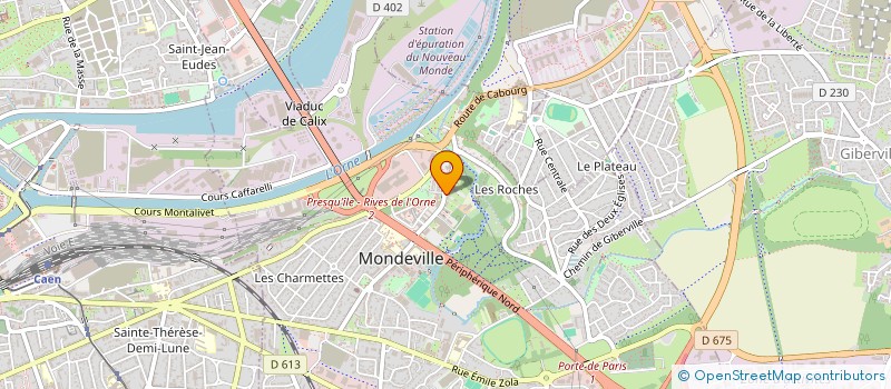 localisation de l'entreprise VETERINAIRES POUR TOUS NORMANDIE  MONDEVILLE