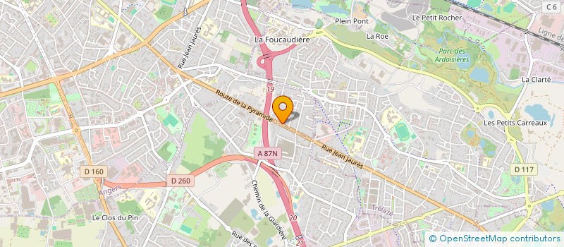 localisation de l'entreprise VETILLARD FLEURS à ANGERS