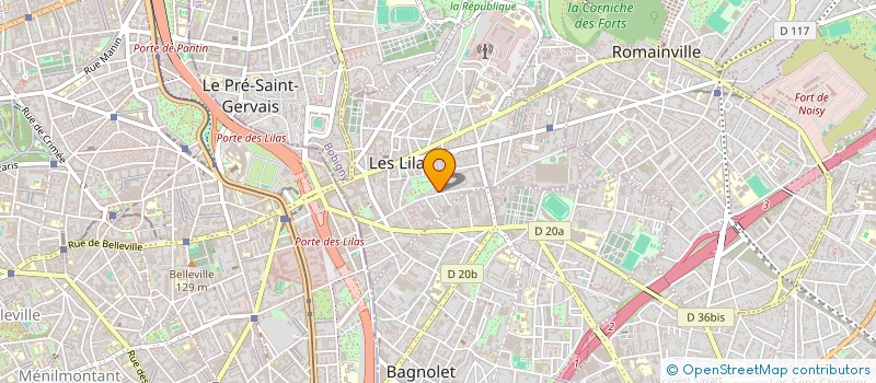 localisation de l'entreprise VETLAND à LES LILAS