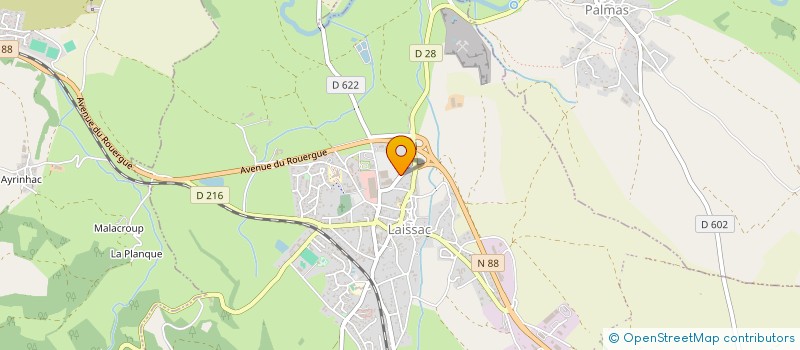 localisation de l'entreprise VETO LAISSAC  LAISSAC-SEVERAC L'EGLISE