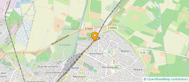 localisation de l'entreprise VETO SUD  NARBONNE